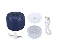 Electric Garlic Chopper Mini Cordless Portable Food Processor for Onions Ginger Camping 100ml USB Charging 5V (Blue)
