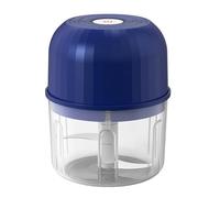 Electric Garlic Chopper, Mini Portable Food Processor for Meat & Vegetables, USB Rechargeable Garlic Mincer for Baby Food, Multi-functional Onion Ginger Chilli Crusher (Blue)