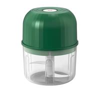 Electric Garlic Chopper, Mini Portable Food Processor for Meat & Vegetables, USB Rechargeable Garlic Mincer for Baby Food, Multi-functional Onion Ginger Chilli Crusher (Green)