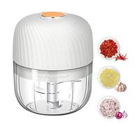 Electric Garlic Chopper, Mini Portable Veggie Chopper, 250ML Garlic Grinder Masher Onion Chopper, Blender to Vegetable, Wireless Food Processor for Ginger, Chili, Fruit, Meat, etc
