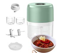 Electric Garlic Chopper Mini - Small Kitchen Appliances - Salad Mincer for Camping - for Beginner Chefs Meal Prep Motorhome Camping Vegetables Meat
