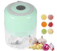 Electric Garlic Chopper, Onion Ginger Chopper 250ml Mini Blender USB Charging Portable Mini Food Processors Electric with 3 Sharp Blender for Garlics Onions Ginger Herbs Fruits Nuts