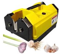 Electric Garlic Root and Stem Cutter Machine, Bilateral Trimmer for Efficiently Removing Tops and Roots of Garlic, Onion, and Small Root Vegetables