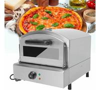 Electric/Gas Pizza Oven Countertop, 12 Inch Commercial Pizza Oven with Adjustable Temperature, Oven Light and 60 Minute Timer,110V