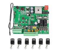 Electric Gate Opener Kit, 12V/24V Board for Automatic Double Arms Swing Gate Opener Control Board Panel Smart Control Center System Replace Fittings(with 6 RC)