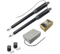 Electric Gate Opener Kit - 40W Automatic Dual Swing, 1.6cm/s Speed, 110° Max Opening, 2m Leaf Width, 150KG Max Weight for Courtyard Gates