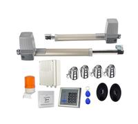 Electric Gate Opener Kit, DC 300KG 2.5Meter Double Arm Solar Gate Actuator Auto Swing Door Operator Electric 24vdc Opener(Kit2)