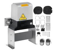 Electric Gate Opener Kit, Electric Sliding Gate Opener Kit AC Motor Automatic Door Operators Driveway Slide Roller Infrared Sensor 2 Remote(Exportaciones 110V)