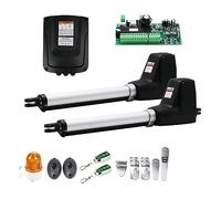 Electric Gate Opener Kit, Heavy Duty Dual Wing Electric Swing Gate Opener Kit Auto Dual Gate Motor Complete Hardware Kit for Swing, Driveway, Fence,for Gate(KIT B)