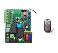 Electric Gate Opener Kit, Sliding Garage Door Control Panel Magnetic Spring Limit Switch Available with Delay Function 220v AC(220V Board 2remote)