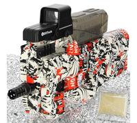 Electric Gel Ball Blaster - 130 FPS High Speed Performance with 7.4v Rechargeable Battery, Fast Reload High Capacity Magazine | Graffiti Design | Ages 14+ (Red Graffiti)