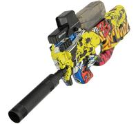 Electric Gel Ball Blaster - 130 FPS High Speed Performance with 7.4v Rechargeable Battery, Fast Reload High Capacity Magazine | Graffiti Design | Ages 14+ (Yellow Graffiti)