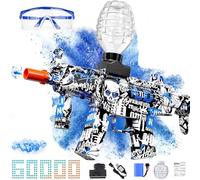 Electric Gel Ball Blaster, High Speed Automatic Splatter Ball Blaster with 60000+bullet and Goggles, Rechargeable Splatter Ball Toys for Outdoor Activities Shooting Game Party Favors，water bullet.