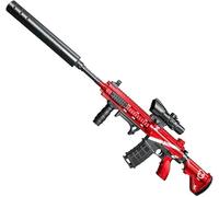 Electric Gel Ball Blaster M416, Automatic Splatter Ball Blaster with Goggles & 20000 Ammo, Soft Bullet Blaster Toy Gun for Outdoor Shooting Team Game for Adults and Kid (Red)