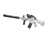 Electric Gel Ball Blaster M416, Automatic Splatter Ball Blaster with Scope & 20000 Ammo, Soft Bullet Blaster Toy Gun for Outdoor Shooting Team Game for Adults and Kid (A)