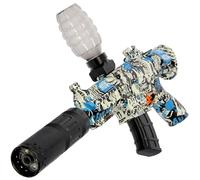 Electric Gel Blaster Water Bullet Splatter - Full Auto Rapid-Fire with Flashing LED Tracer System, High-Capacity Hopper,15-20m Range & 10k Rounds, Perfect outdoor game - Ages 14+ (Blue Graffiti)