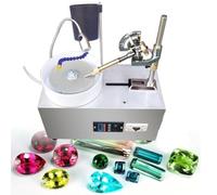 Electric Gem Faceting Machine - Adjustable Jewelry Polisher with Diamond Flat Grind Disk for Gemstone Cutting, Grinding & Polishing (A )