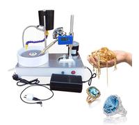 Electric Gem Faceting Machine - Adjustable Jewelry Polisher with Diamond Flat Grind Disk for Gemstone Cutting, Grinding & Polishing - Digital Display