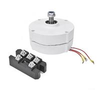 Electric Generator 24V 12V 48V Low Speed 3 Phase Gearbox for Wind or Water Turbine, 200W Output with Carbon Steel Construction for Long Term Use (200W 48V)