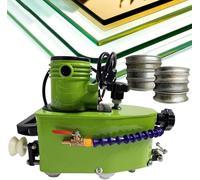 Electric Glass Edging Cutter Glass Grinding Machine for Plane,Curve, Rounded Corner, 8000r/Min Straight Round Bevel Edge Grinder Polish Edge Machine Green