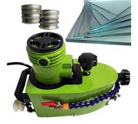 Electric Glass Edging Machine with 8 Diamond Wheels, 8000 RPM Portable Edge Grinder for Plexiglass, Acrylic, Marble, and Ceramic - Polished Straight and Round Bevel Edges