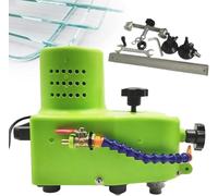 Electric Glass Edging Machine with Diamond Polishing Wheels for Smoothing Plane, Curves, and Rounded Corners - Ideal for Glasswork and Fabrication