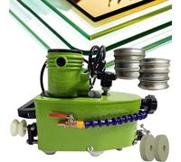 Electric Glass Edging Machine with Diamond Wheels for DIY Art, Grinding and Polishing Plane, Curve, Rounded Corners