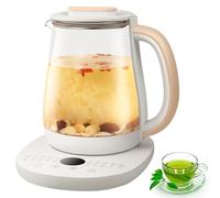 Electric Glass Health Kettle, 1.8L Multifunctional Teapot & Hot Water Pot, Automatic Keep Warm Function, BPA-Free for Tea Brewing and Herbal Infusions, White