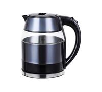Electric Glass Kettle, 1.8L, Fast Boil, Water Level Markers, 1500W, Precise Pouring Spout, Glass + Stainless SteelBlue,1.8L