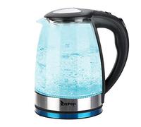 Electric Glass Kettle,1.8L Glass Water Kettle with LED Lighting,Detachable Tea Filter Infuser,Boil-dry Protection,BPA Free,2000W