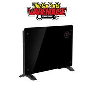 Sealey DH137 Baridi Electric Glass Panel Heater 1500W Thermostat Controlled 24Hr 7 Day Timer Wi-Fi Enabled Remote Control Black - Dh137