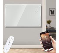 Electric Glass Panel Heater, Electrical Convection Heating WiFi Smart Heater, Adjustable 3 Heat Settings with Thermostat, APP/Remote Control Radiator, Energy Efficient, Wall Mounted Or Free Standing