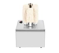 Electric Glass Polisher Machine, Commercial Stainless Steel Design with Removable Brushes, Instant Drying for Bars, Restaurants, Hotels, and Kitchens - 3 Heads
