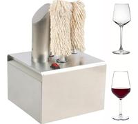 Electric Glass Polisher Machine for Bars, 5-Head 360° Cleaning with 3/5/8 Cloth Polishers, No Dead Angles for Hotels