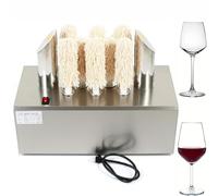 Electric Glass Polisher Machine for Bars, 5-Head 360° Cleaning with 3/5/8 Cloth Polishers, No Dead Angles for Hotels