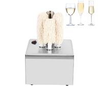 Electric Glass Polishing and Drying Machine with Hot Air System, 360° Cleaning for Bars, Restaurants, and Hotels
