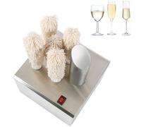 Electric Glass Polishing and Drying Machine with Hot Air System, 360° Cleaning for Bars, Restaurants, and Hotels