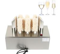 Electric Glass Polishing and Drying Machine with Hot Air System, 360° Cleaning for Bars, Restaurants, and Hotels