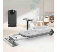 Electric Go Kart, 12V Mini Go Kart, Portable Ride On Variable Speed Race Car with Storage Bin for Ages 3-8Years,Floor-Sweeping Function(Gray)