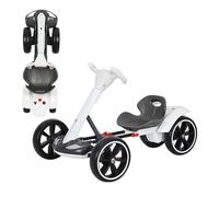 Electric Go Kart for Kids - 5 MPH Adjustable, Safe and Stable, 30kg Weight Capacity, Foldable Design with LED Lights, No Assembly Required