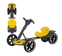 Electric Go Kart for Kids - 5 MPH Adjustable, Safe and Stable, 30kg Weight Capacity, Foldable Design with LED Lights, No Assembly Required
