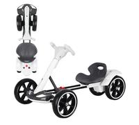 Electric Go Kart for Kids - 5 MPH Adjustable, Safe and Stable, 30kg Weight Capacity, Foldable Design with LED Lights, No Assembly Required