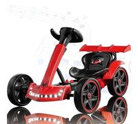 Electric Go-Kart for Kids, Drift Function, 12V Battery Powered Ride-On Car with Remote Control, Adjustable Seat, Music and Lights, Indoor/Outdoor Toy