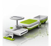 Electric Go Kart Ride On Floor Cleaner with Lights, 6V Rechargeable Car for Kids Ages 3-10, Features Large Storage