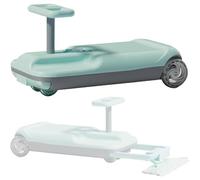 Electric Go Kart Wiggle Car, Kids Clean Car, Rechargeable Ride-On Car,Ride On Mop Floor Cleaner Go Carts (GreenSingleDrive)