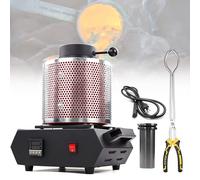 Electric Gold Melting，1KG/2KG/3KG Furnace,1750W 2000F Digital Electric Melting Furnace with Graphite Crucible for Melt Scrap, Silver, Gold, Copper, Aluminum, Refining Casting Furnace, 2102