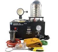 Electric Gold Melting，Cast Vacuum and Melting Machine 2KG Furnace, Digital Display Precious Metal Jewelry Casting Tool 1/2 HP,3 CFM Lost Wax Cast Combination 2L with Bell Jar, High Tempera