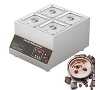 Electric Gold Melting， Commercial Chocolate Melting Pot Chocolate Tempering Machine Electric Chocolate Melter Melting Machine Chocolate Fountain Machine Heater Digital Control,4cylinders