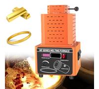 Electric Gold Melting,Digital Metal Melting Machine, Furnace, 5000W Melting Furnace, 1600℃/2912℉ Digital Melting Furnace, Metal Casting Kit with Graphite Crucible,Orange-3KG