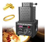 Electric Gold Melting,Digital Metal Melting Machine, Furnace, 5000W Melting Furnace, 1600℃/2912℉ Digital Melting Furnace, Metal Casting Kit with Graphite Crucible,Black-3KG
